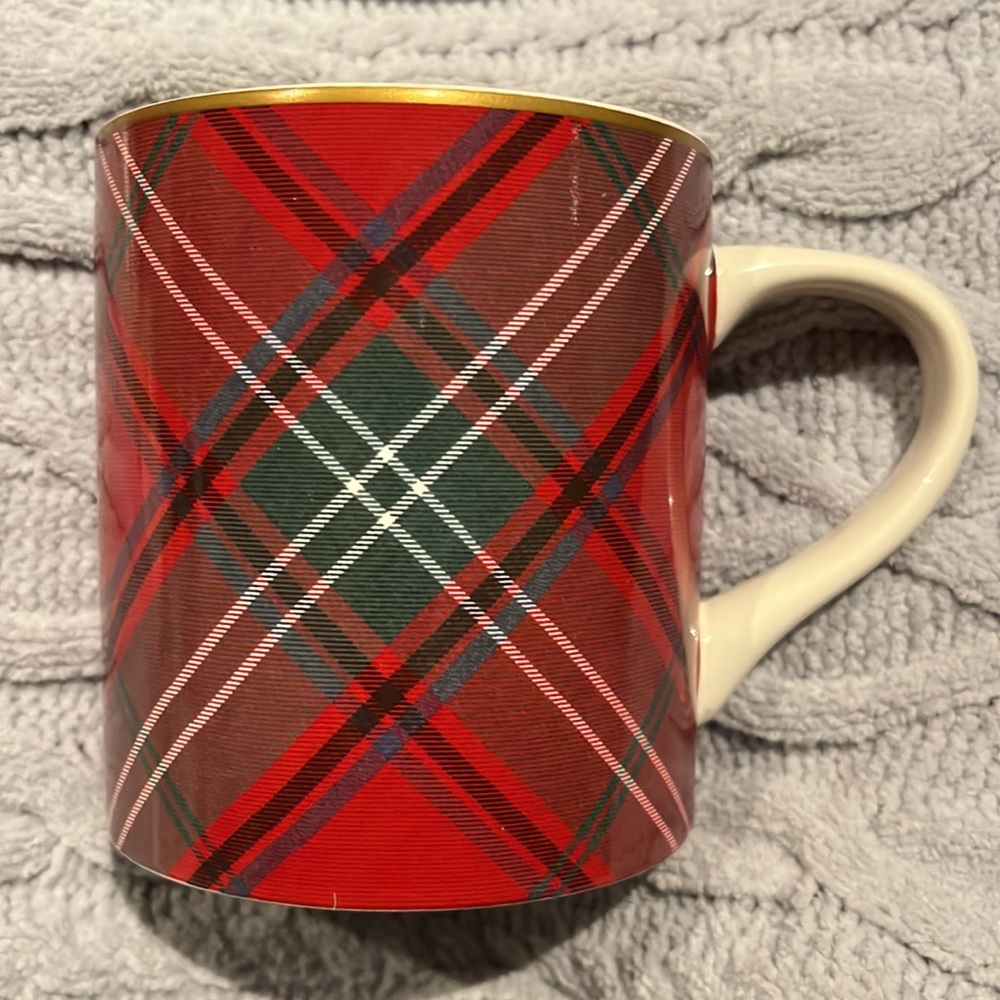 Williams Sonoma Tartan Plaid Mug